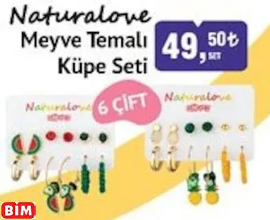 NATURALOVE MEYVE TEMALI KÜPE SETİ